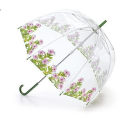 Manual aberto flor impressão transparente guarda-chuva reto (BD-39)